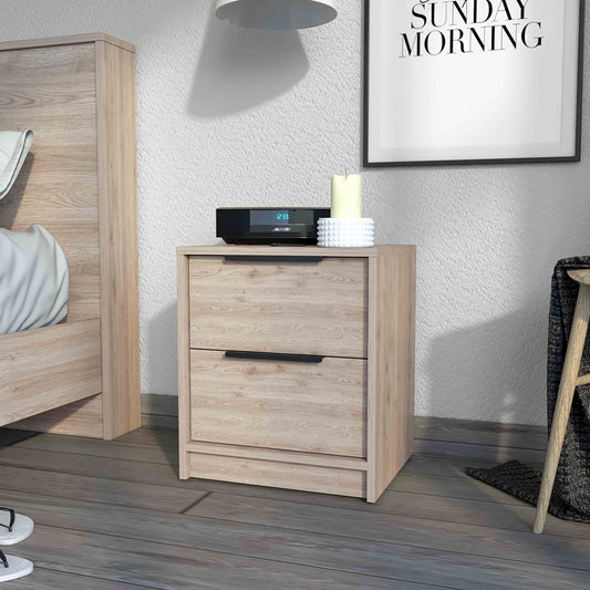 Washley Chest – 2 Large Drawer Nightstand with Transitional Framing