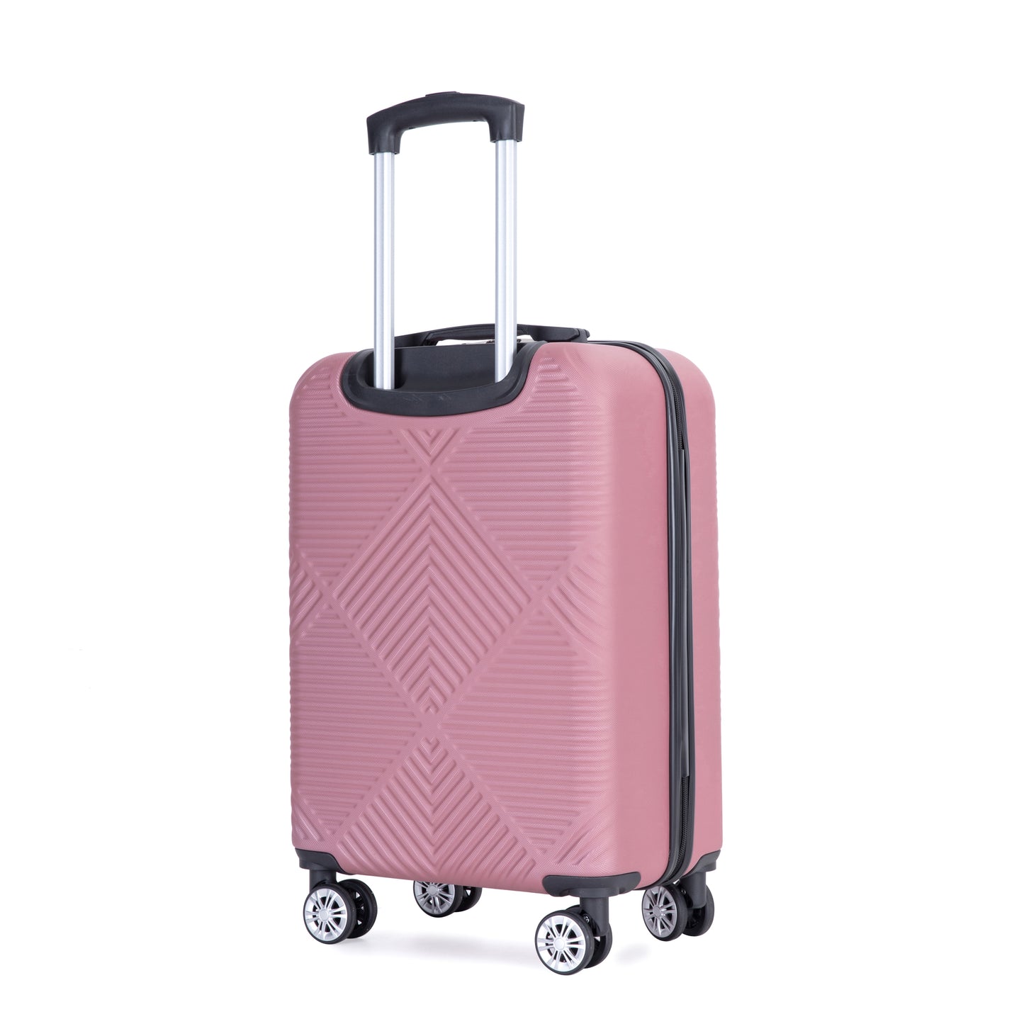 Jetera 4 - Piece ABS Luggage Set – Pink Lightweight Suitcases with Spinner Wheels & Makeup Box (14/20/24/28") - JUSTLIVE NESTJUSTLIVE NEST