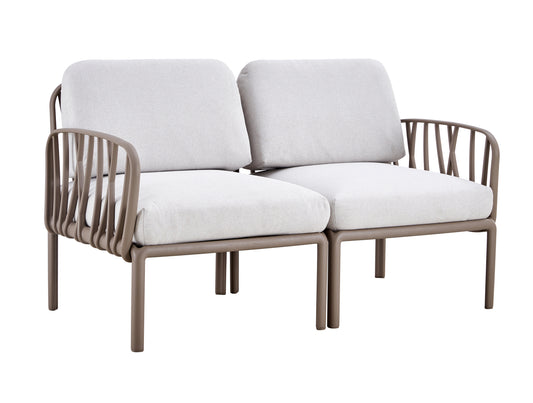 Tervia Outdoor Armchair Set – Plastic Lounge Chairs with Soft Cushions (Set of 2)