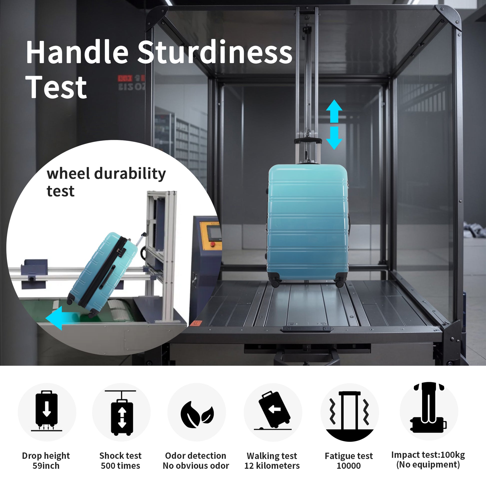 Jetera 3 - Piece Gradient Luggage Set – Expandable Hardshell Suitcases in Blue Fade with Spinner Wheels & TSA Lock (20/24/28") - JUSTLIVE NESTJUSTLIVE NEST