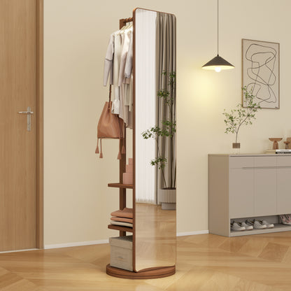 Windsor Full-Length Mirror – Sleek Walnut Design with Rubber Wood Frame