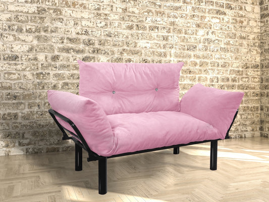 Ada™ Pink Loveseat – Soft Upholstered 2-Seater with a Chic, Playful Touch