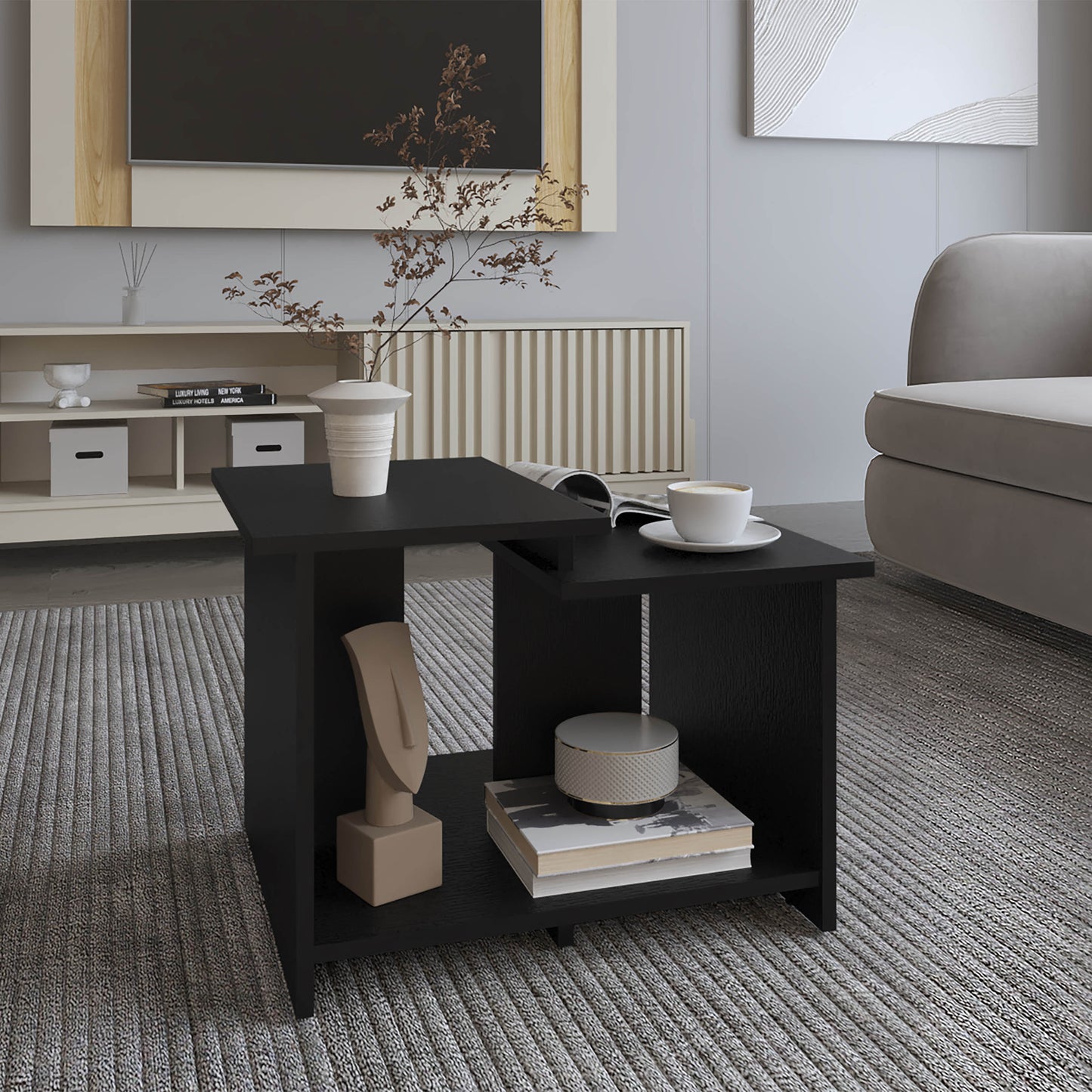 Tavin Coffee Table – Compact Profile at 16" Height