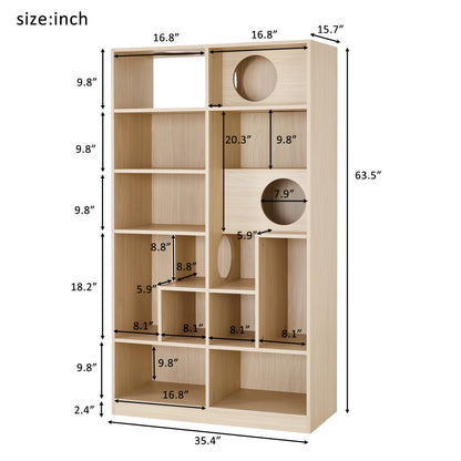 Nuvio Cat Tree Bookcase – Furniture - Style Cat Tower with Shelves & Climbing Platforms - JUSTLIVE NESTJUSTLIVE NEST