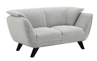 Nayeli Atelier Loveseat – Designer Light Gray Bouclé 2-Seater for Modern Spaces