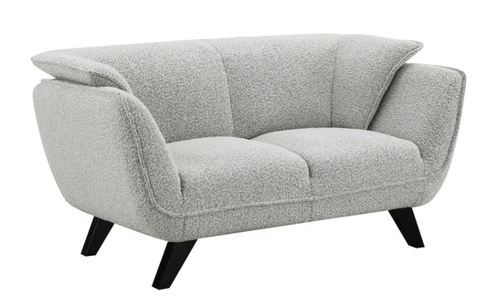 Nayeli Atelier Loveseat – Designer Light Gray Bouclé 2-Seater for Modern Spaces