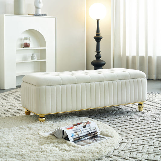 Glorenta Bench – Sandvelvet Wrap, Auragild Trim & HiddenNest Core