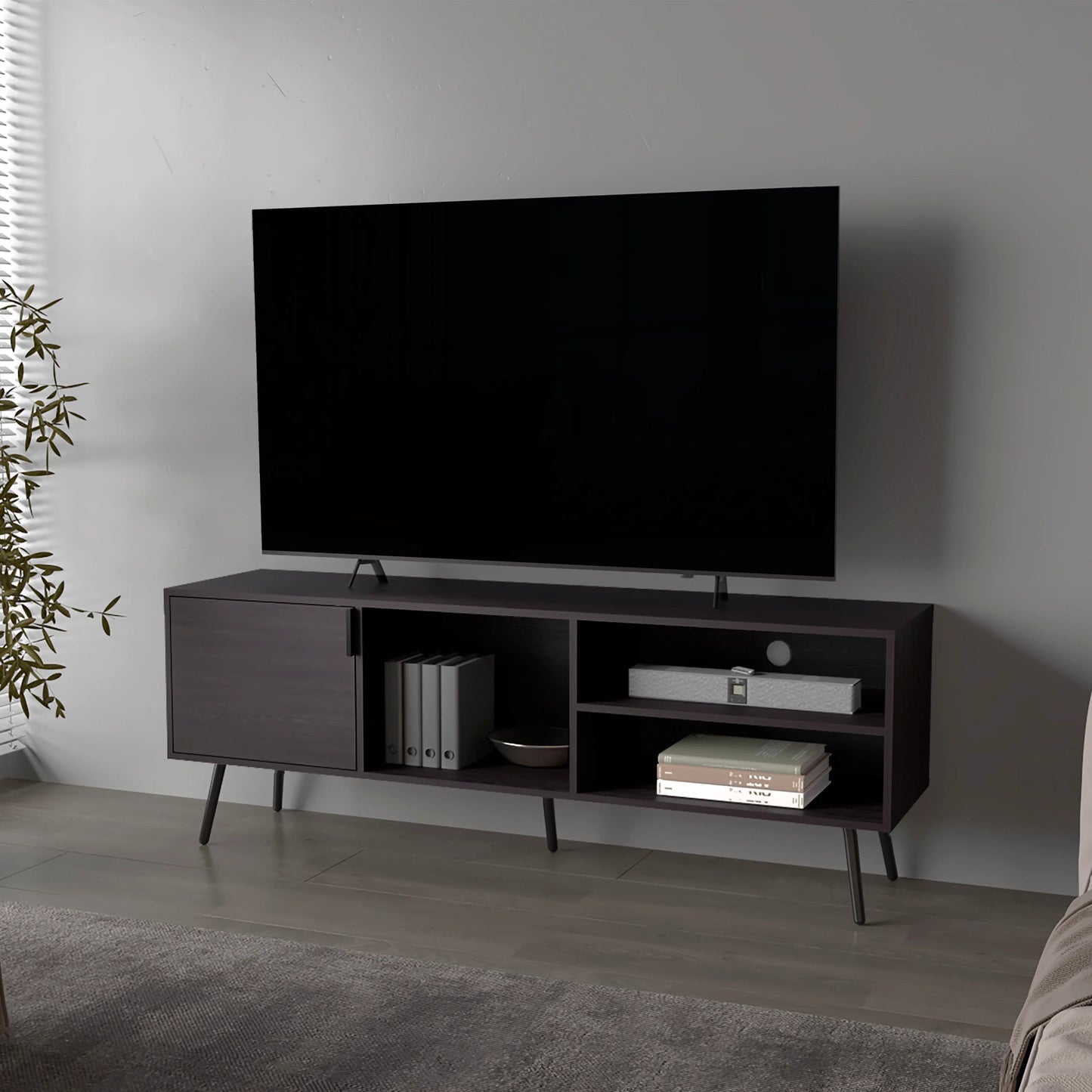 Citronix Multi Console – Wengue TV Stand with Multi-Door Storage & Shelves