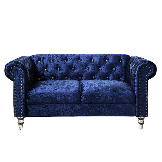 Anina Sapphire Lounge – Sophisticated Blue Velvet 2-Seater