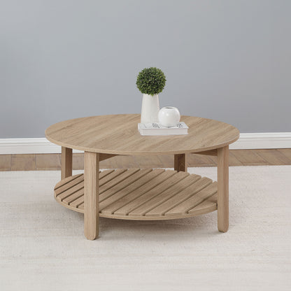 Altos Coffee Table – Naturage Roundform with OpenLayer Shelf