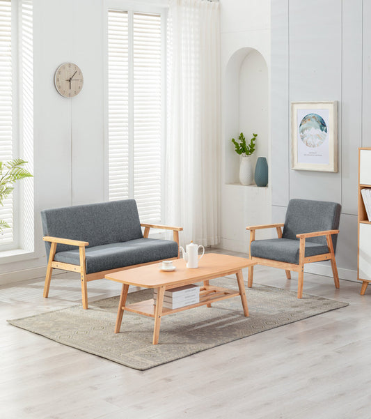 Serevia™ Espresso 3-Piece Set – Loveseat, Chair & Coffee Table for Contemporary Living Spaces