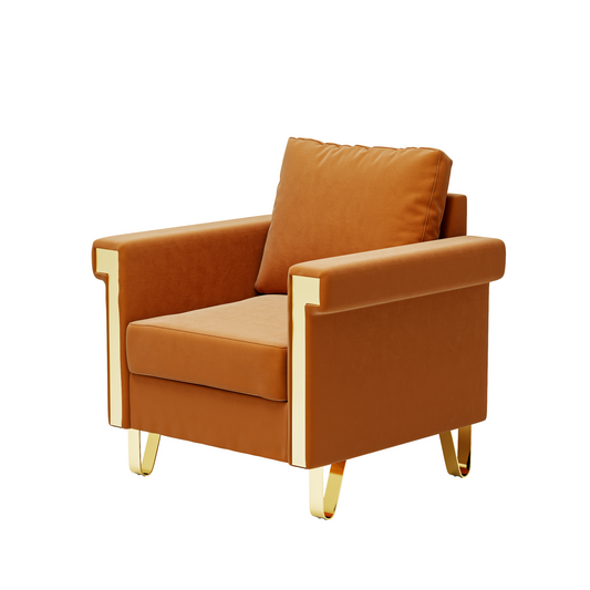 Veltrana Chair – Emberglow Velvet, Resilifoam Core, Luxeform Silhouette
