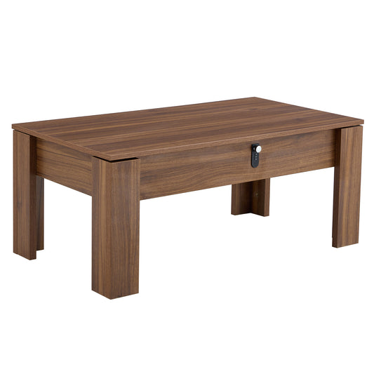 Lockley Storage Table – 39.3" Secure MDF Coffee Table with Password Lock for Discreet Storage