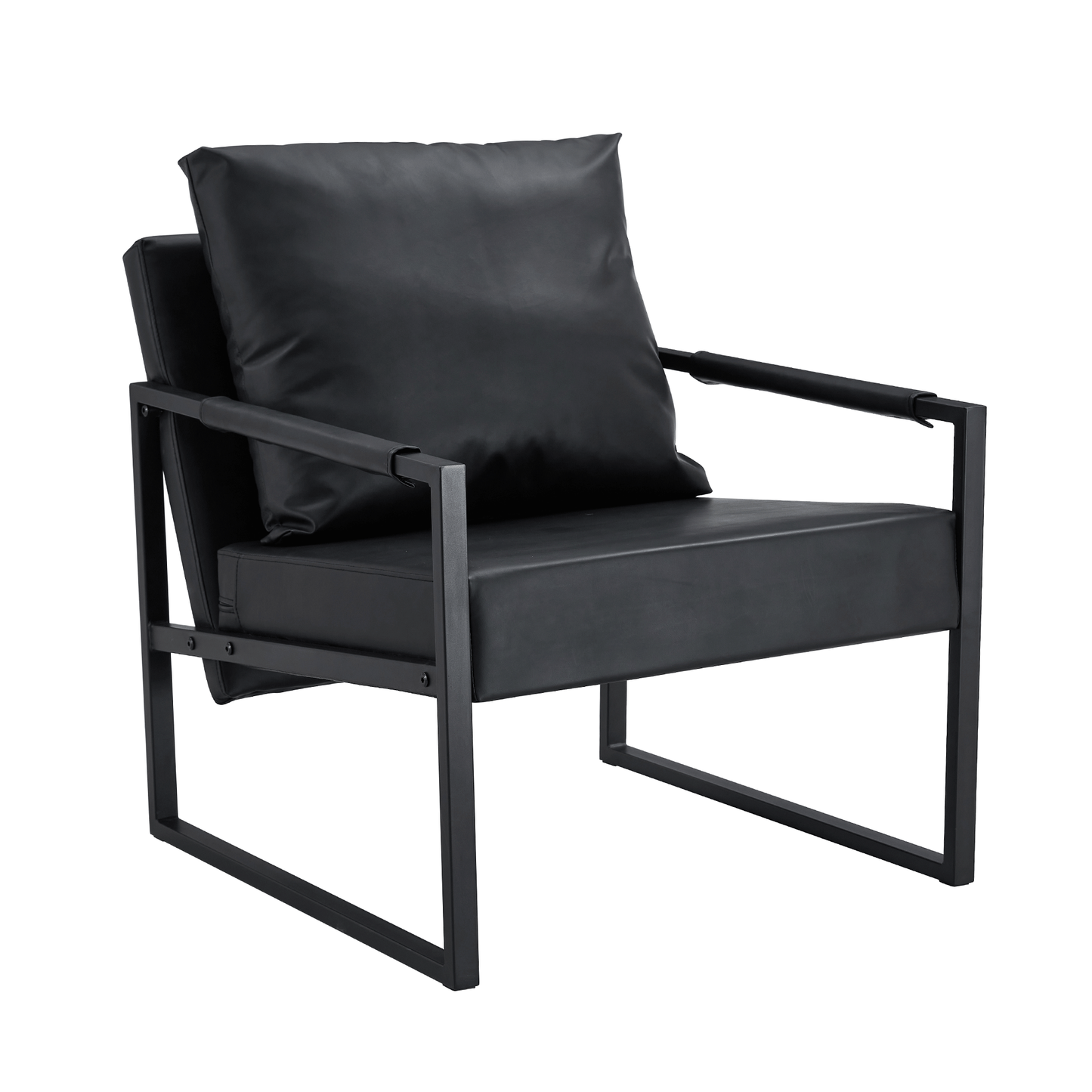 Stravell Chair – Blackhide PU, Ironform Frame, ErgoEdge Silhouette