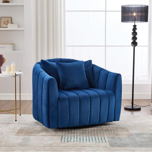 Thalara Chair – Deepwave Velvet Shell, Orbituxe Swivel Base