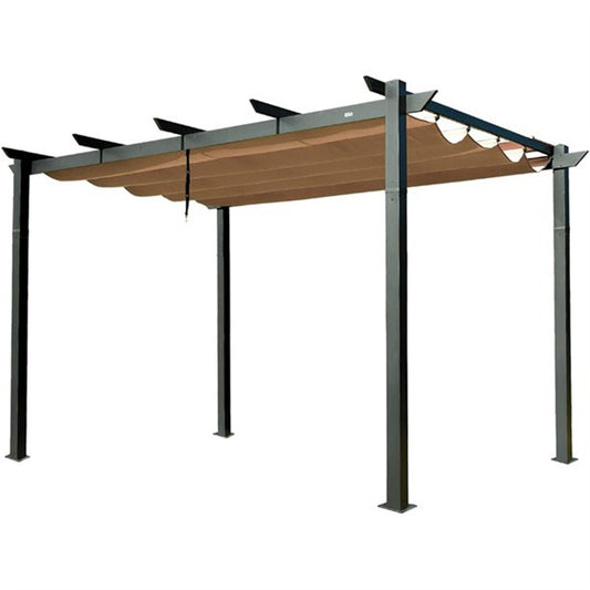 Valano Retractable Pergola – Beige Weather - Resistant Sun Shade for Deck, Garden, or Trellis Use - JUSTLIVE NESTJUSTLIVE NEST