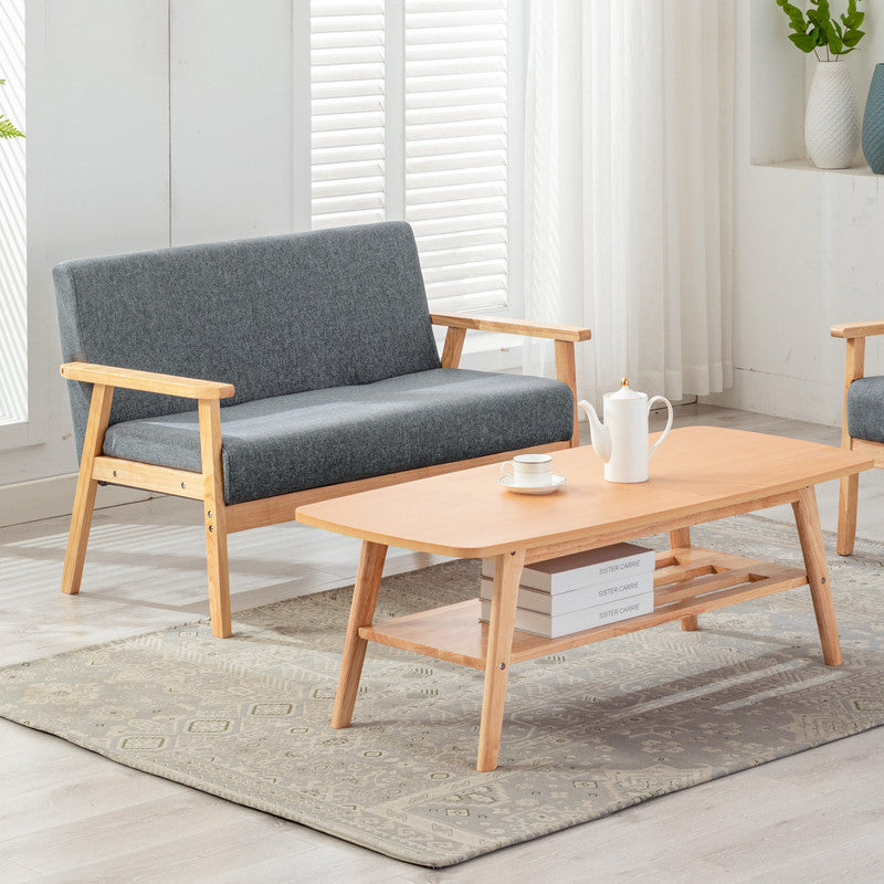 Serevia™ Loveseat & Coffee Table Set – 2-Piece Contemporary Seating Combo in Espresso Finish