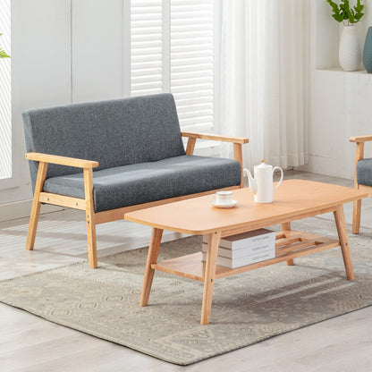 Serevia™ Loveseat & Coffee Table Set – 2-Piece Contemporary Seating Combo in Espresso Finish