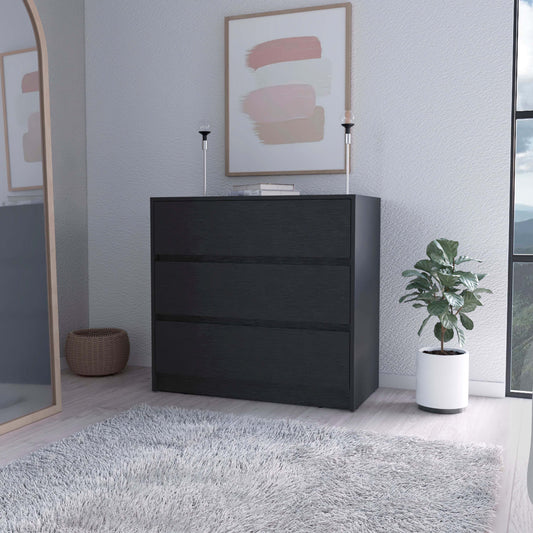 Avra Trio Chest – 3-Drawer Compact Dresser with Wood Veneer Fronts