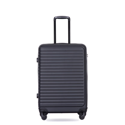 Jetera 3 - Piece ABS Luggage Set – Black Lightweight Suitcases with Spinner Wheels & TSA Lock (20"/24"/28") - JUSTLIVE NESTJUSTLIVE NEST