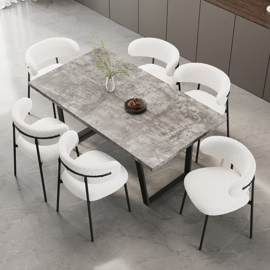 Kavari Compact 4-Piece Dining Set – Rectangular Table with Padded Chairs
