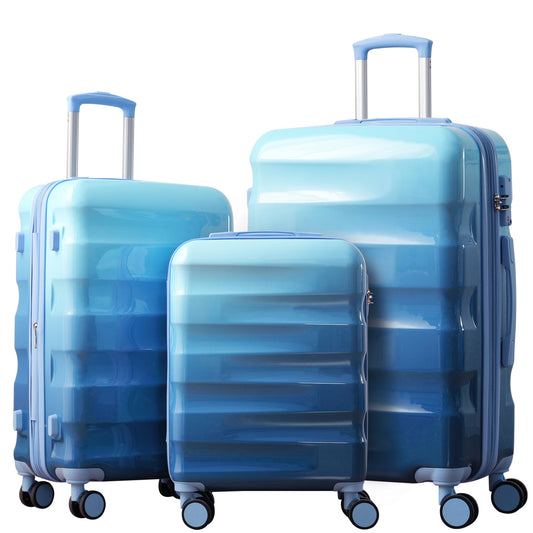 Jetera 3 - Piece Glossy Luggage Set – Vibrant PC+ABS Hardshell Suitcases with Spinner Wheels & TSA Lock (20/24/28") - JUSTLIVE NESTJUSTLIVE NEST