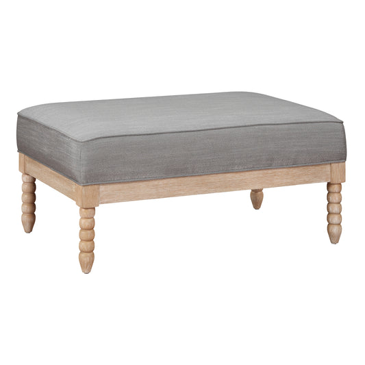 Thavell Ottoman – Stoneweave Cushion, Timberline Base