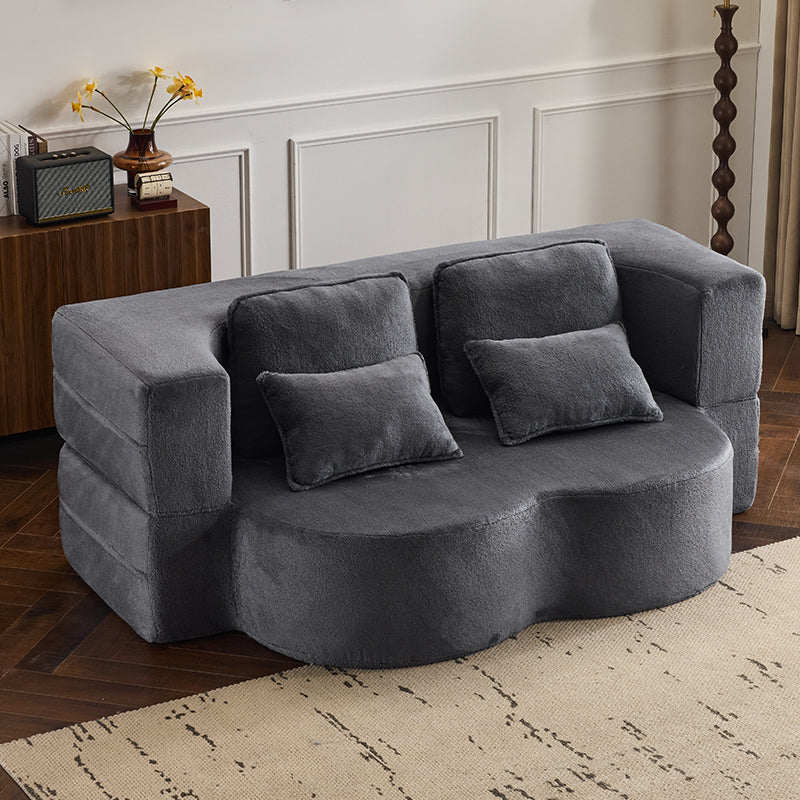 NestEdge ‘DreamFold” Queen Sofa Bed – Chenille Convertible Sleeper | High-Density Foam Comfort