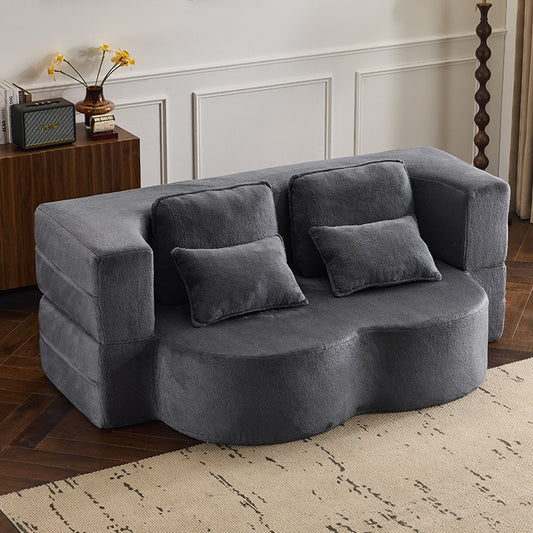 NestEdge ‘DreamFold” Queen Sofa Bed – Chenille Convertible Sleeper | High-Density Foam Comfort