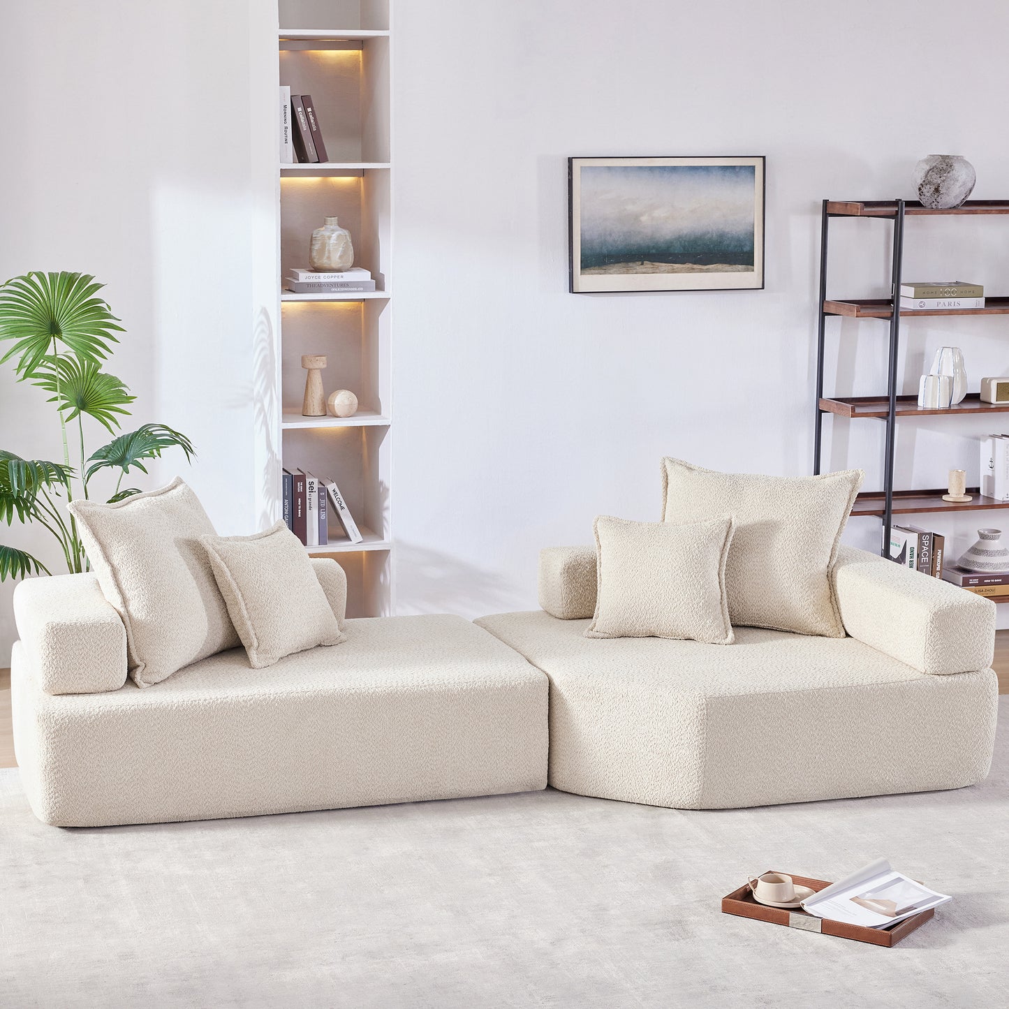 NoirFlex™ 2-Piece Plush Lounge – Oversized Comfort Seating with Flexible Pairing