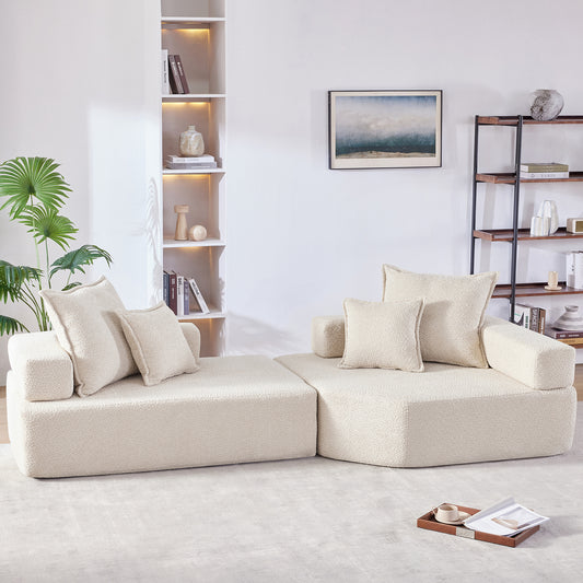 NoirFlex™ 2-Piece Plush Lounge – Oversized Comfort Seating with Flexible Pairing