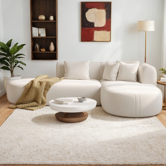 Corner Lounge – Sculpted Comfort Sofa with Bold Stitch Accents