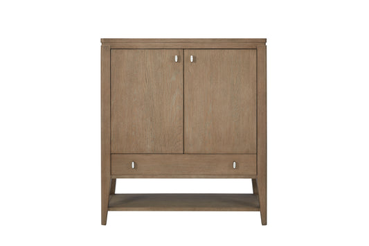 Halden Toffee Chest – Tall Wooden Storage Tower with Smooth Door Front