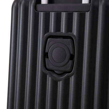Jetera 3 - Piece ABS Luggage Set – Black Suitcases with Spinner Wheels, USB Port, Cup & Phone Holder (20/24/28") - JUSTLIVE NESTJUSTLIVE NEST