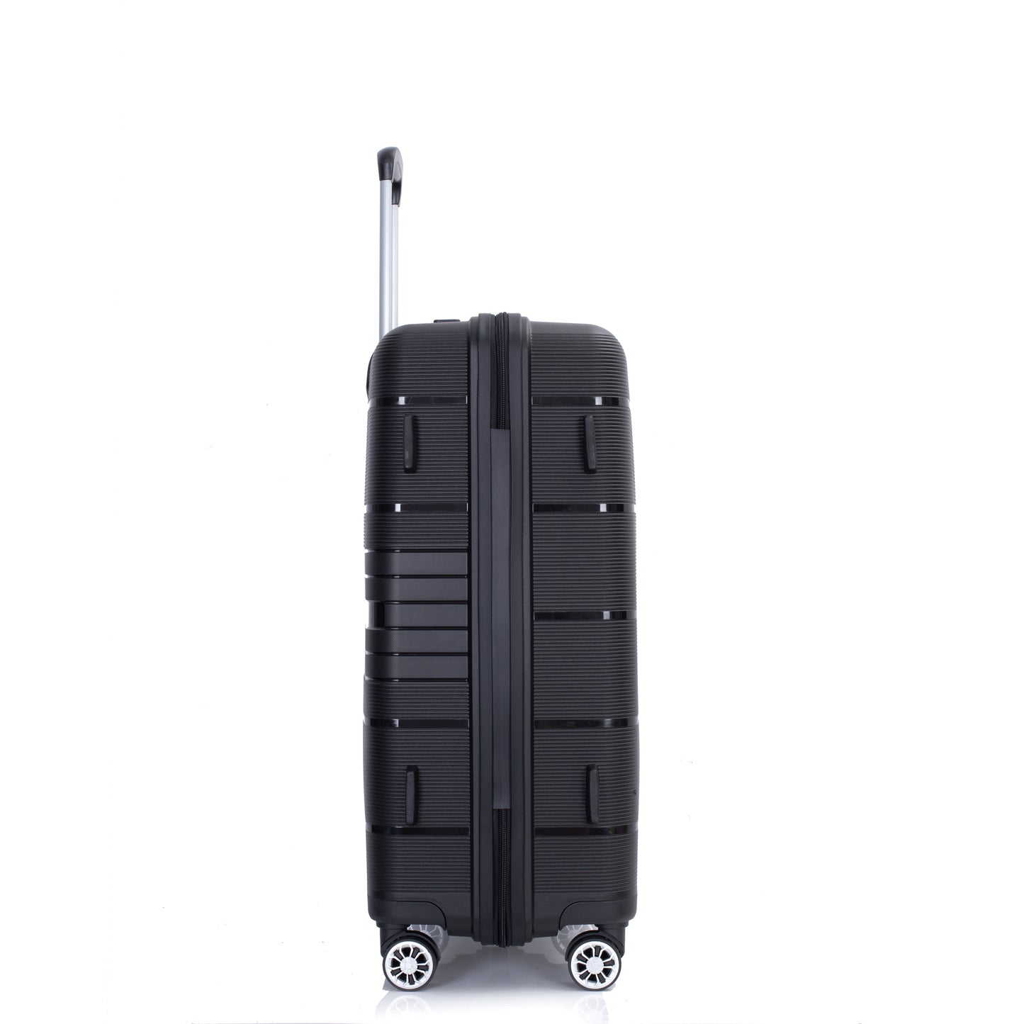 Jetera 3 - Piece Polypropylene Luggage Set – Black Hardshell with Double Spinner Wheels & TSA Lock - JUSTLIVE NESTJUSTLIVE NEST