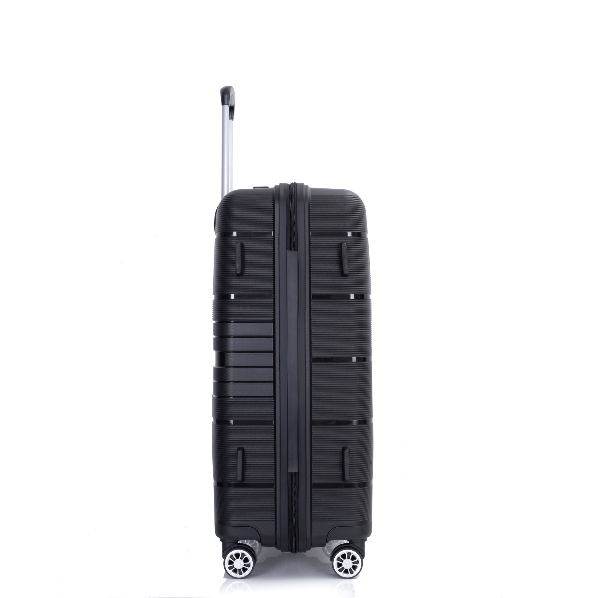 Jetera 3 - Piece Polypropylene Luggage Set – Black Hardshell with Double Spinner Wheels & TSA Lock - JUSTLIVE NESTJUSTLIVE NEST