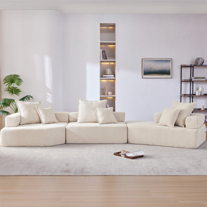 NoirFlex™ oversized 3-piece cozy seating ensemble with freeform layout in a modern living room