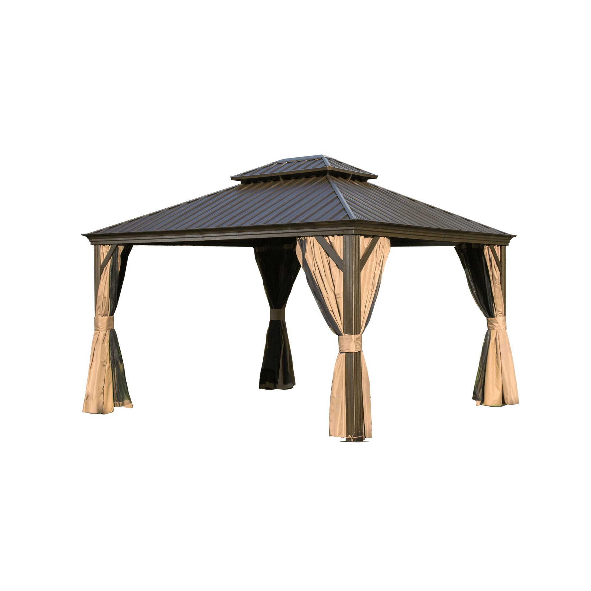 Solair 15' Double - Sided Market Umbrella – Rectangular Steel Shade with Crank & Base (Dark Gray) - JUSTLIVE NESTJUSTLIVE NEST