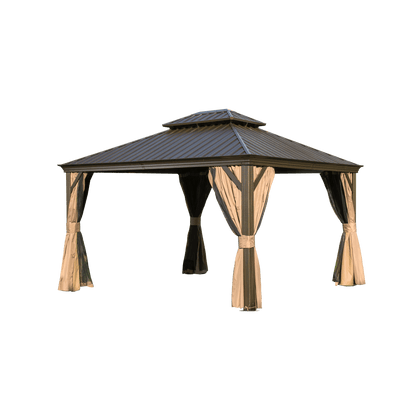 Solair 15' Double - Sided Market Umbrella – Rectangular Steel Shade with Crank & Base (Dark Gray) - JUSTLIVE NESTJUSTLIVE NEST