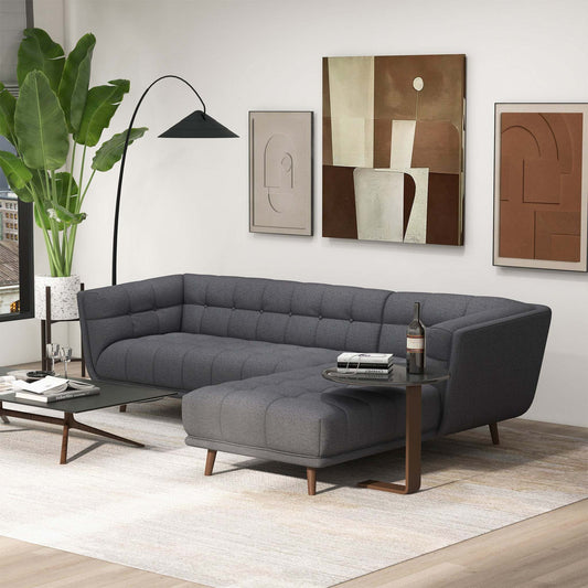 Addison Right-Facing Lounge – Plush Designer Sofa in Ash Grey