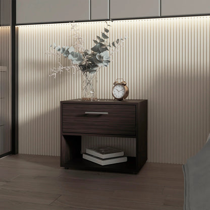Stravelle Solo Stand – 1-Drawer Stained Walnut Nightstand