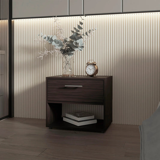 Stravelle Solo Stand – 1-Drawer Stained Walnut Nightstand
