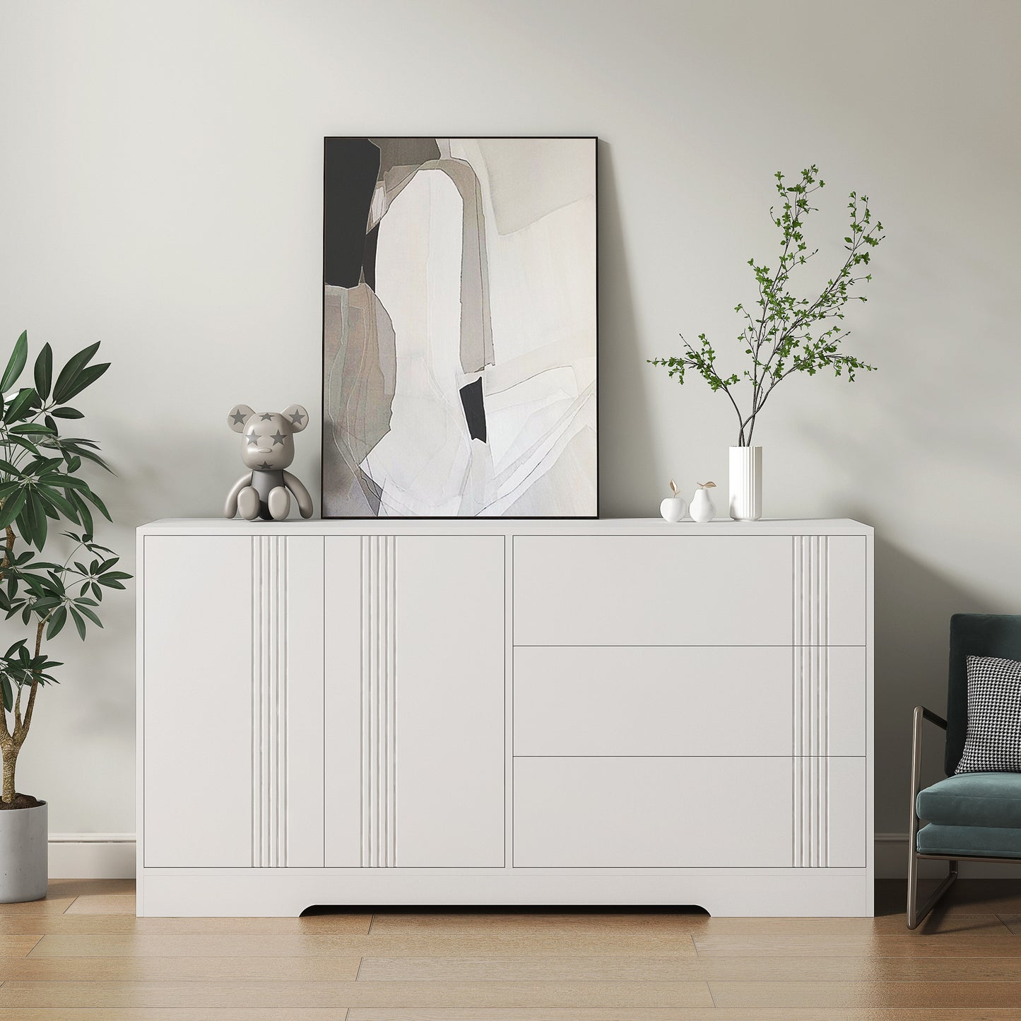 Tovira Buffet Cabinet – Large Coffee Bar with Drawer & Adjustable Shelves