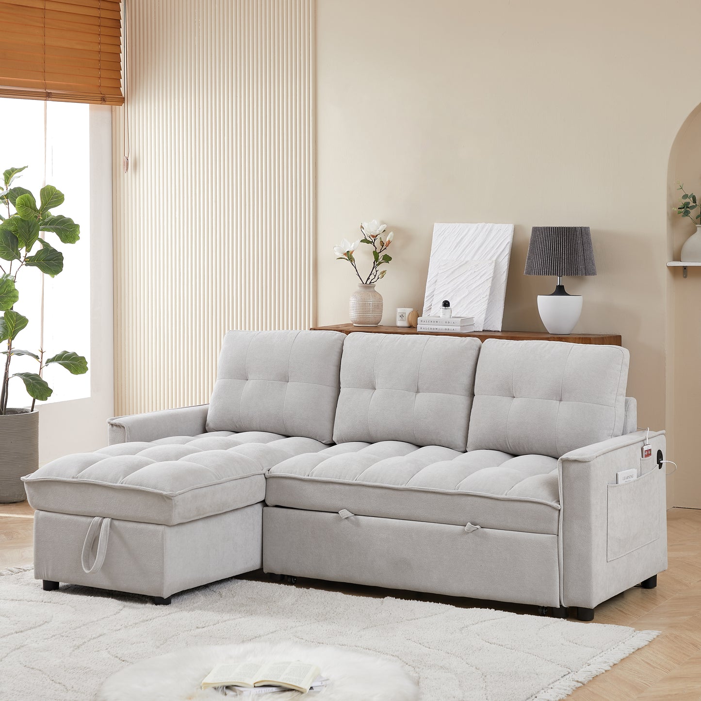 78' Motion Lounge – Recline & Relax Sofa with Smart Arm Storage & Built-In Connect Features