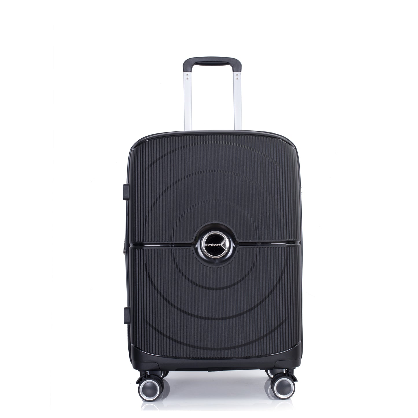 Jetera 3 - Piece PP Luggage Set – Black Polypropylene Hardshell with Double Spinner Wheels & TSA Lock (20/24/28") - JUSTLIVE NESTJUSTLIVE NEST