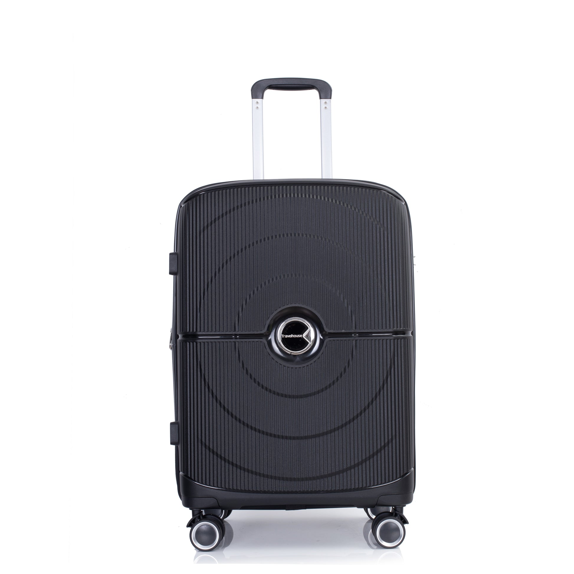 Jetera 3 - Piece PP Luggage Set – Black Polypropylene Hardshell with Double Spinner Wheels & TSA Lock (20/24/28") - JUSTLIVE NESTJUSTLIVE NEST