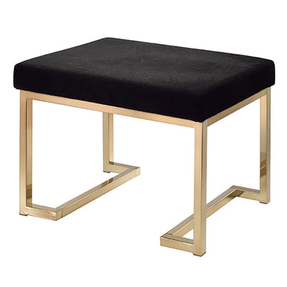 Alera Ottoman – Black & Champagne Seat with C-Frame Base