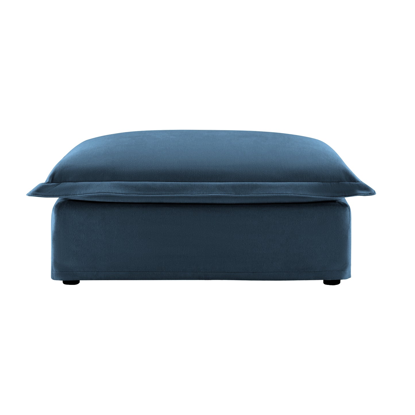 Kovala Ottoman – Bluehaze Finish, CozyCore Design