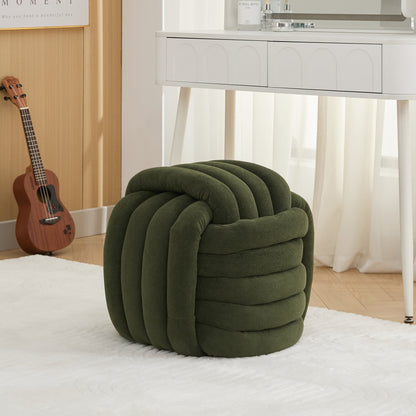 Knuvia Stool – Mosschenille Wrap, ArtKnot Form