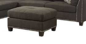 Tavelle Ottoman – TaupeMist Upholstery, CozyNest Form